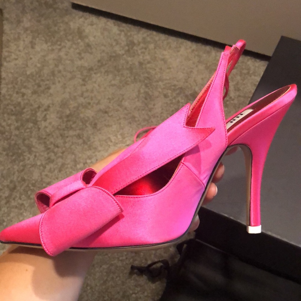 Attico pink wrap sling back heels size 36 - Picture 7 of 9